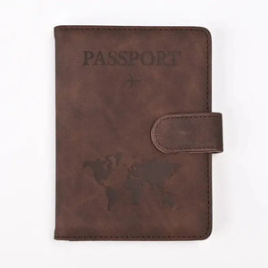 PU Leather Passport and Card Holder - Vegan leather - Imported