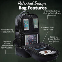 Load image into Gallery viewer, Grey Leather Luxury Carry-On Backpack (Patented Signature Design)
