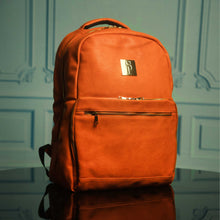 Load image into Gallery viewer, Orange Tumbled Leather Daily Commuter Bag
