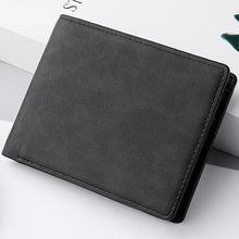 Charger l&#39;image dans la galerie, Men&#39;s Genuine PU Leather Male Short Zipper Simple Soft Leather Light Money Clip Vintage Business Wallet Students
