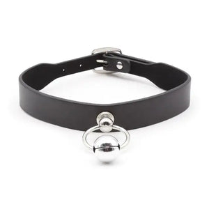 Leather Collar Bell Choker