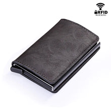 Load image into Gallery viewer, RFID Lock Vintage Automatic Leather Credit Card Holder - Vegan leather - Imported
