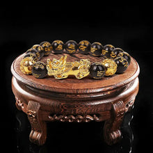 Load image into Gallery viewer, Feng Shui Wealth Bracelet: Black Beads
