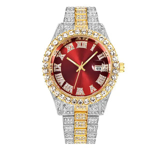 Reloj de pulsera romano de diamantes