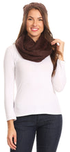 Charger l&#39;image dans la galerie, Olliey Long Wide Classic Cable Knit Fur Lined Infinity Scarf And Hat Set
