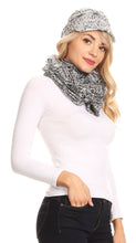 Charger l&#39;image dans la galerie, Coline Soft Heather Chunky Cable knit Hat and Scarf Set Warm Cozy Winter
