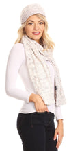 Charger l&#39;image dans la galerie, Coline Soft Heather Chunky Cable knit Hat and Scarf Set Warm Cozy Winter
