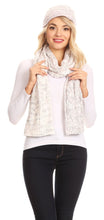 Charger l&#39;image dans la galerie, Coline Soft Heather Chunky Cable knit Hat and Scarf Set Warm Cozy Winter
