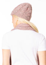 Charger l&#39;image dans la galerie, Coline Soft Heather Chunky Cable knit Hat and Scarf Set Warm Cozy Winter
