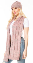 Charger l&#39;image dans la galerie, Coline Soft Heather Chunky Cable knit Hat and Scarf Set Warm Cozy Winter
