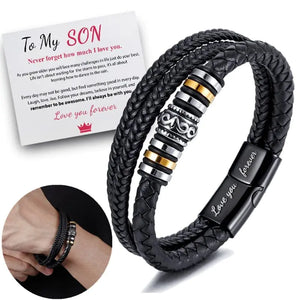 Braided Leather Bracelets for Men - Vegan leather - Imported