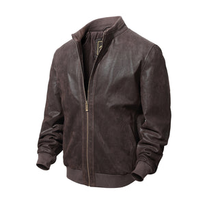 Suede Leather Jacket - Men's Baseball Imported | Reed Sport Wear Black / Large