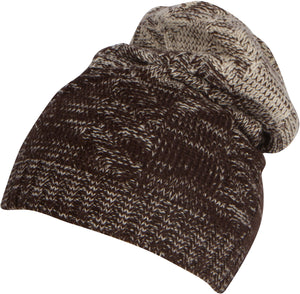 Nils Slouchy Beanie Hat Warm and Cozy Heather and Patterned
