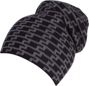 Nils Slouchy Beanie Hat Warm and Cozy Heather and Patterned