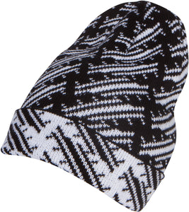 Nils Slouchy Beanie Hat Warm and Cozy Heather and Patterned