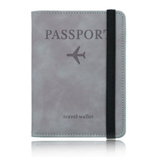 Cargar imagen en el visor de la galería, Blocking Passport Holder Leather Travel Wallet
