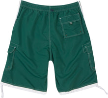 Load image into Gallery viewer, Men&#39;s Contrast Striped Solid Color Swim Trunks for Surfing and Skating
