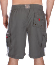 Load image into Gallery viewer, Men&#39;s Contrast Striped Solid Color Swim Trunks for Surfing and Skating
