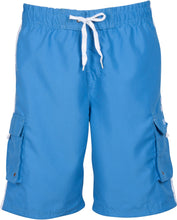 Load image into Gallery viewer, Men&#39;s Contrast Striped Solid Color Swim Trunks for Surfing and Skating
