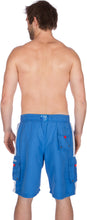 Load image into Gallery viewer, Men&#39;s Contrast Striped Solid Color Swim Trunks for Surfing and Skating
