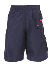 Load image into Gallery viewer, Men&#39;s Contrast Striped Solid Color Swim Trunks for Surfing and Skating

