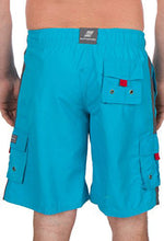 Load image into Gallery viewer, Men&#39;s Contrast Striped Solid Color Swim Trunks for Surfing and Skating

