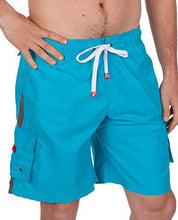 Load image into Gallery viewer, Men&#39;s Contrast Striped Solid Color Swim Trunks for Surfing and Skating

