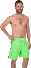Load image into Gallery viewer, Men&#39;s Contrast Striped Solid Color Swim Trunks for Surfing and Skating
