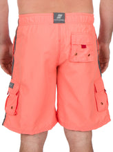 Load image into Gallery viewer, Men&#39;s Contrast Striped Solid Color Swim Trunks for Surfing and Skating
