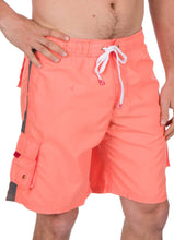 Load image into Gallery viewer, Men&#39;s Contrast Striped Solid Color Swim Trunks for Surfing and Skating
