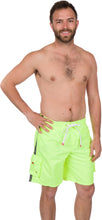 Load image into Gallery viewer, Men&#39;s Contrast Striped Solid Color Swim Trunks for Surfing and Skating
