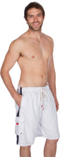 Load image into Gallery viewer, Men&#39;s Contrast Striped Solid Color Swim Trunks for Surfing and Skating
