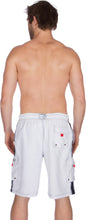 Load image into Gallery viewer, Men&#39;s Contrast Striped Solid Color Swim Trunks for Surfing and Skating
