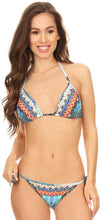 Charger l&#39;image dans la galerie, Yasma Printed Embellished Strappy Two-Piece Halter Bikini Bathing Swimsuit
