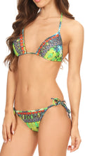 Charger l&#39;image dans la galerie, Yasma Printed Embellished Strappy Two-Piece Halter Bikini Bathing Swimsuit
