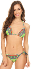 Charger l&#39;image dans la galerie, Yasma Printed Embellished Strappy Two-Piece Halter Bikini Bathing Swimsuit
