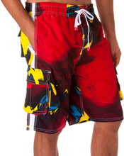 Charger l&#39;image dans la galerie, Multi Color Wave Design Skate Surf Board Short / Swim Trunks
