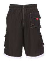 Load image into Gallery viewer, Mens Contrast Stripes Skate Surf Board Short / Swim Trunks
