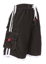 Load image into Gallery viewer, Mens Contrast Stripes Skate Surf Board Short / Swim Trunks
