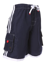 Load image into Gallery viewer, Mens Contrast Stripes Skate Surf Board Short / Swim Trunks
