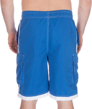 Load image into Gallery viewer, Mens Contrast Stripes Skate Surf Board Short / Swim Trunks
