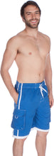 Load image into Gallery viewer, Mens Contrast Stripes Skate Surf Board Short / Swim Trunks

