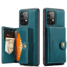 Cargar imagen en el visor de la galería, Funda magnética de cuero con ranura para tarjetas para Samsung Galaxy - Cuero vegano - Importado
