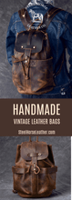 Load image into Gallery viewer, The Olaf Rucksack | Vintage Leather Travel Backpack

