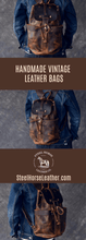 Load image into Gallery viewer, The Olaf Rucksack | Vintage Leather Travel Backpack
