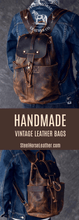 Load image into Gallery viewer, The Olaf Rucksack | Vintage Leather Travel Backpack
