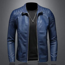 Load image into Gallery viewer, Motorcycle Vegan leather Jacket Men
