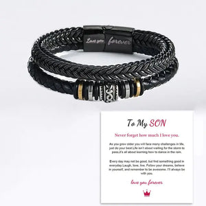 Braided Leather Bracelets for Men - Vegan leather - Imported