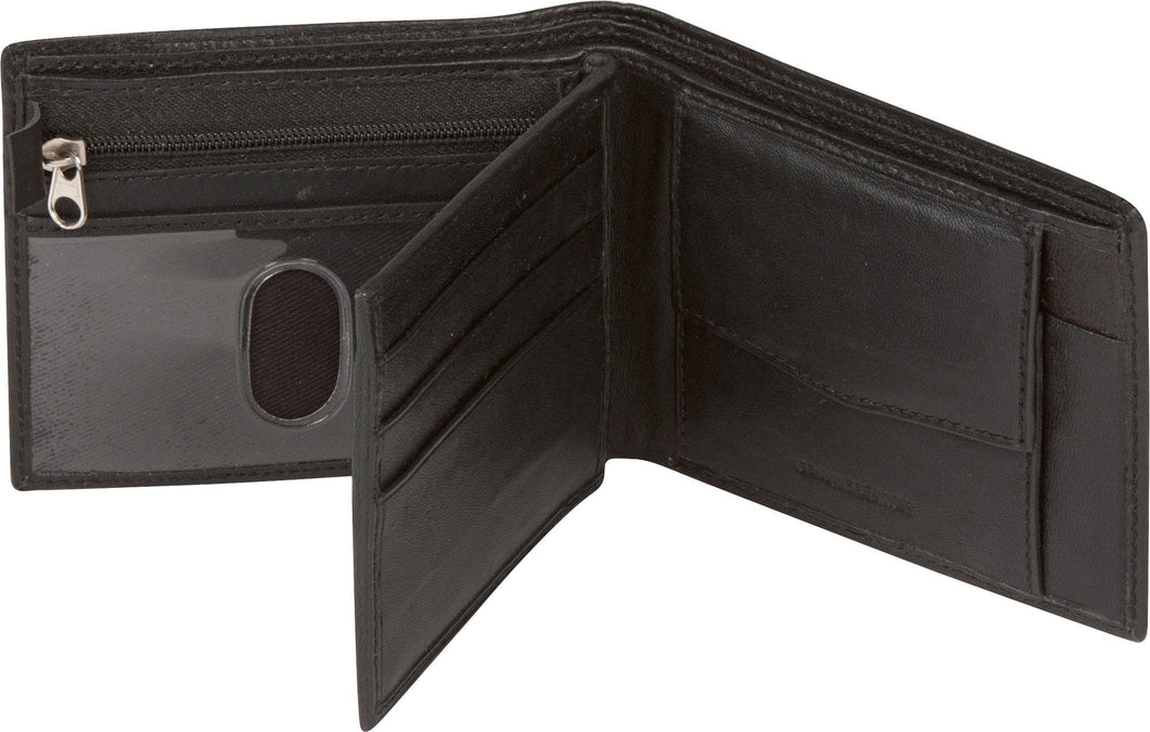 Bi-Fold Leather Wallet with 6 Card Slots/2 Coin Pkts with Gift bag