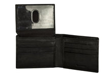Load image into Gallery viewer, S Bi-Fold Leather Wallet with 9 Credit Card Slots with Flip Up ID &amp; Credit Card Flap
